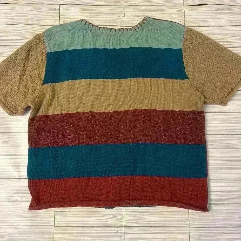 Vintage 🍂Fall🍂 Koret Knit Colorblock Top - Picture 2 of 6